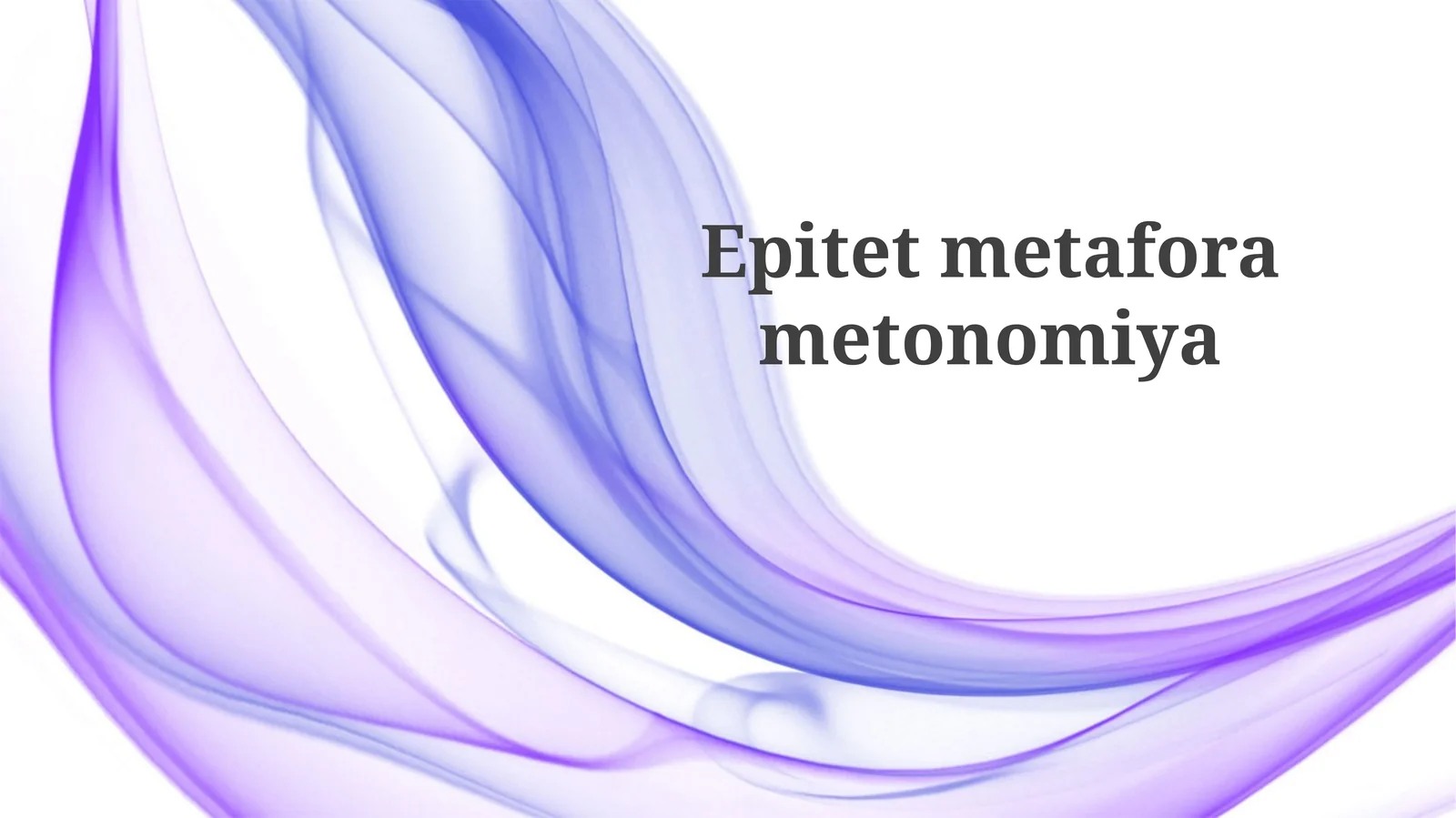 Epithet, Metafora va Metonimiya: Ta'riflar va Turlari