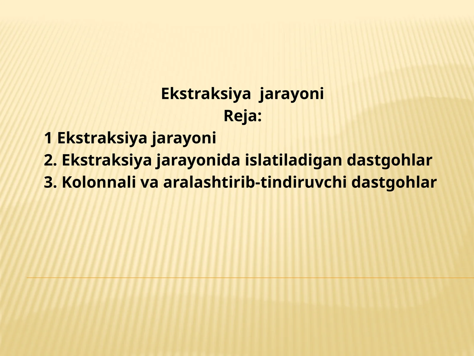 Ekstraksiya jarayoni