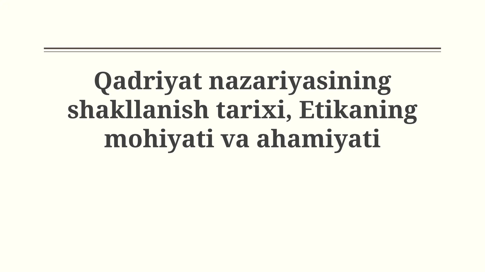 Qadriyatlar nazariyasining shakllanish tarixi