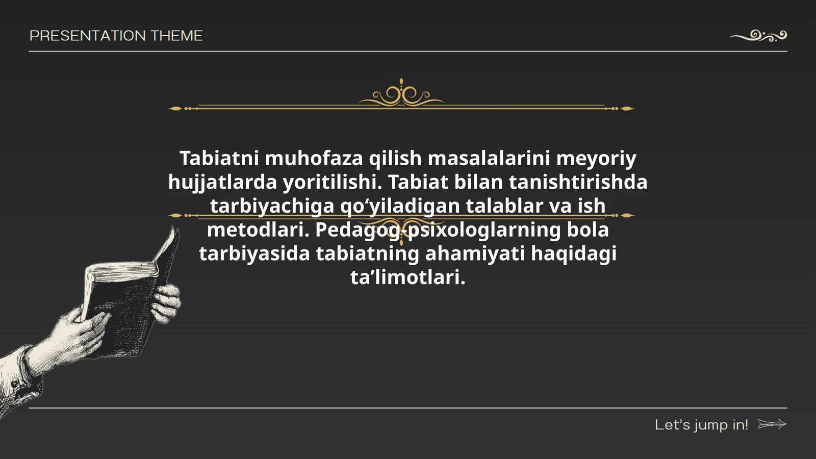 Tabiatni muhofaza qilish masalalarini meyoriy hujjatlarda yoritilishi