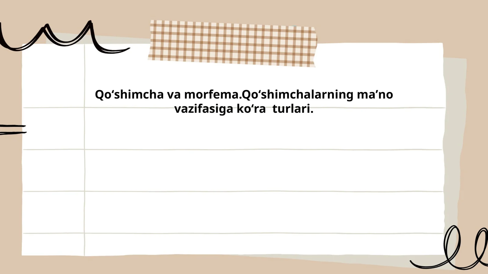 Qoʻshimchalar va morfemalar tili grammatikasi
