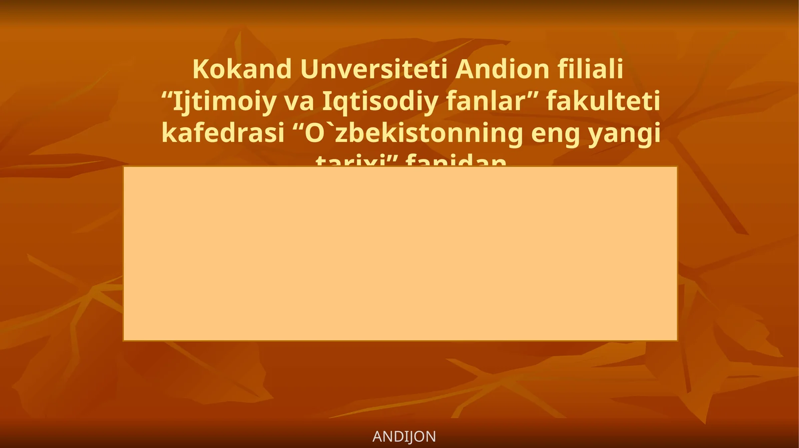 7-mavzu.O‘zbekistonRespublikasidagiijtimoiysohadagiislohotlar