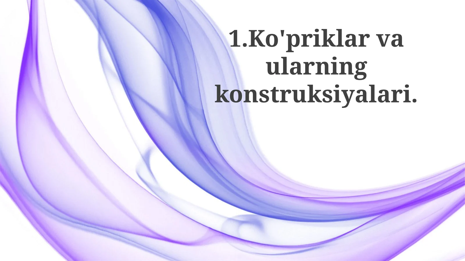 Ko'priklarning turlari