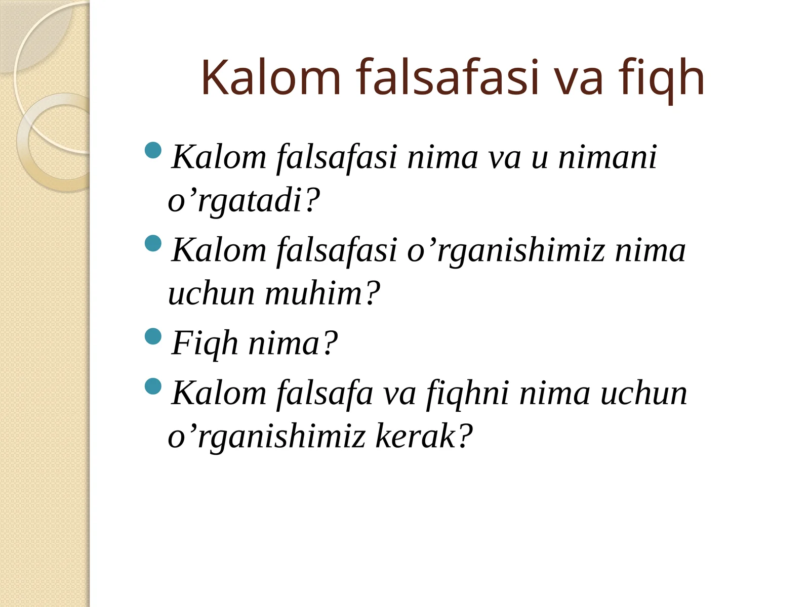Kalom falsafa va fiqh