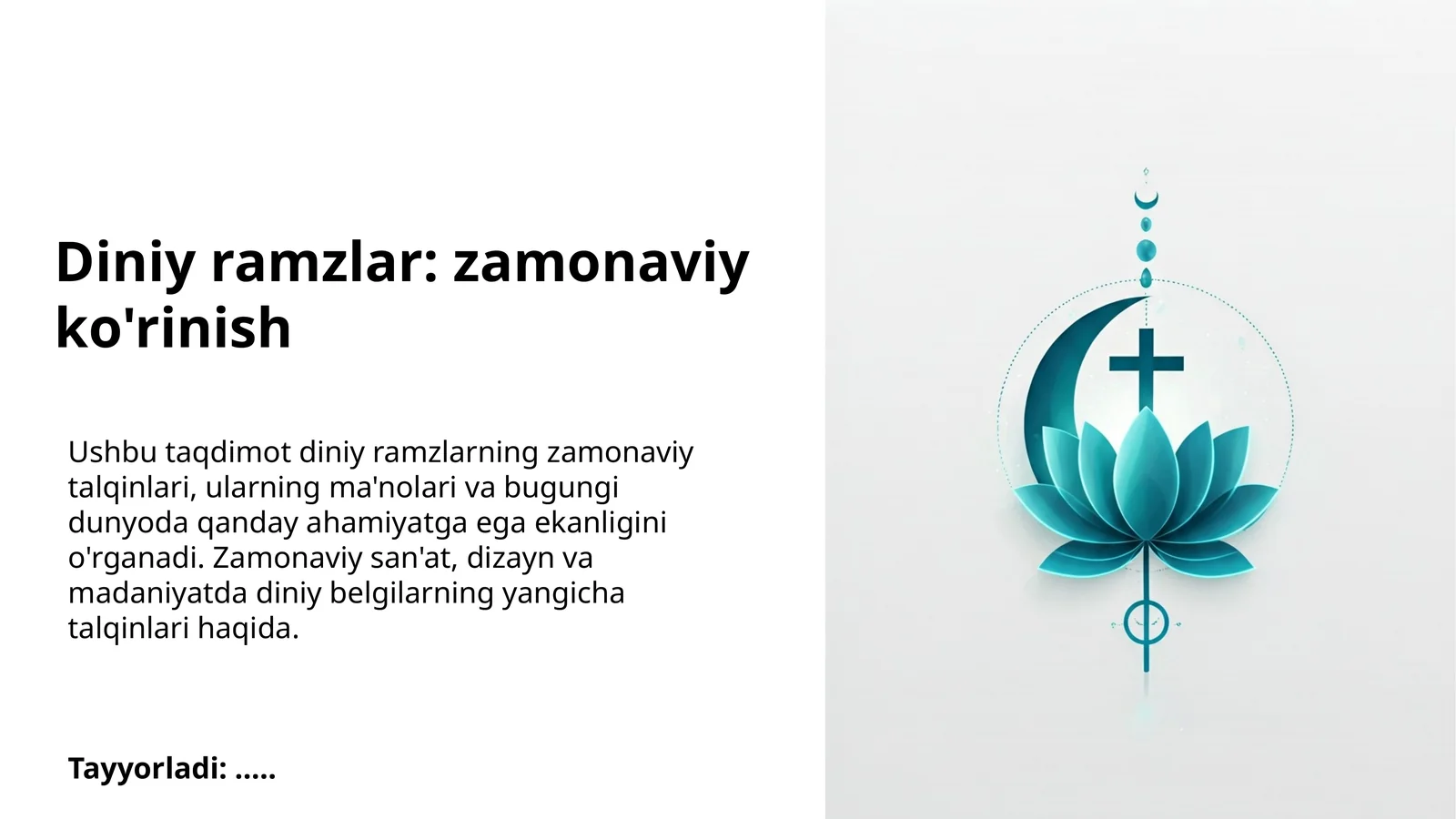 Diniy ramzlar: zamonaviy ko'rinish