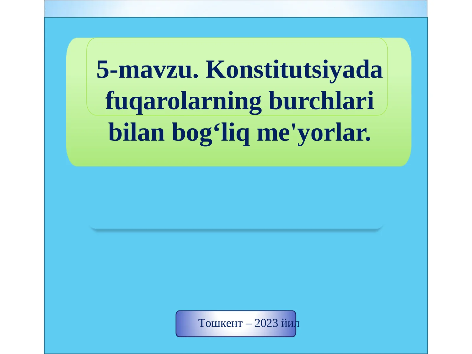Konstitutsiyada fuqarolarning burchlari bilan bog‘liq me'yorlar