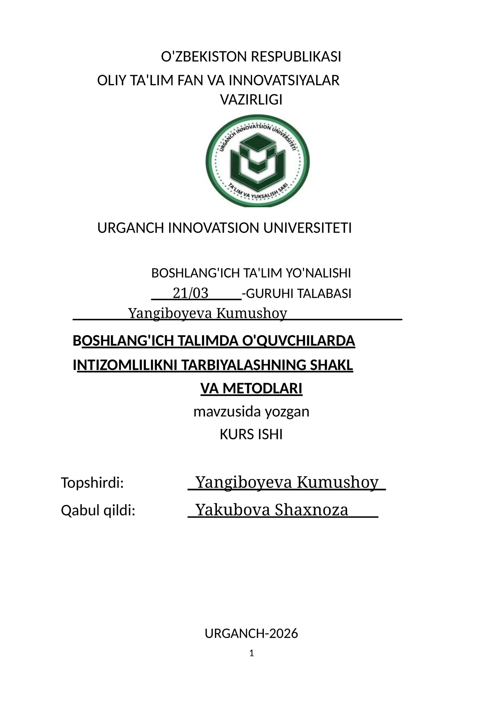 Intizomlilikni Tarbiyalashning Usul va Metodlari