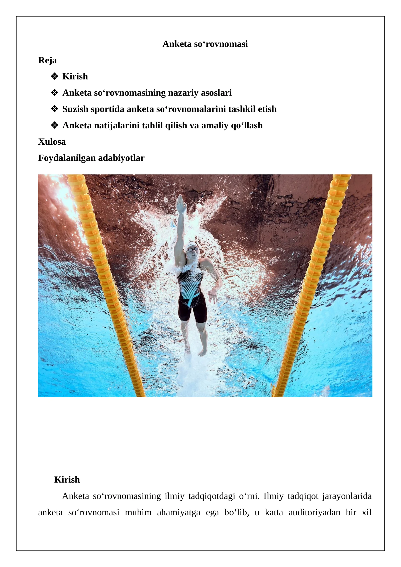 Anketa so‘rovnomasi