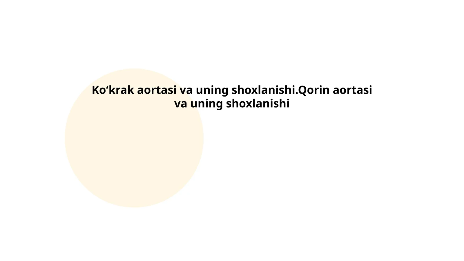 Koʻkrak aortasi anatomiyasi