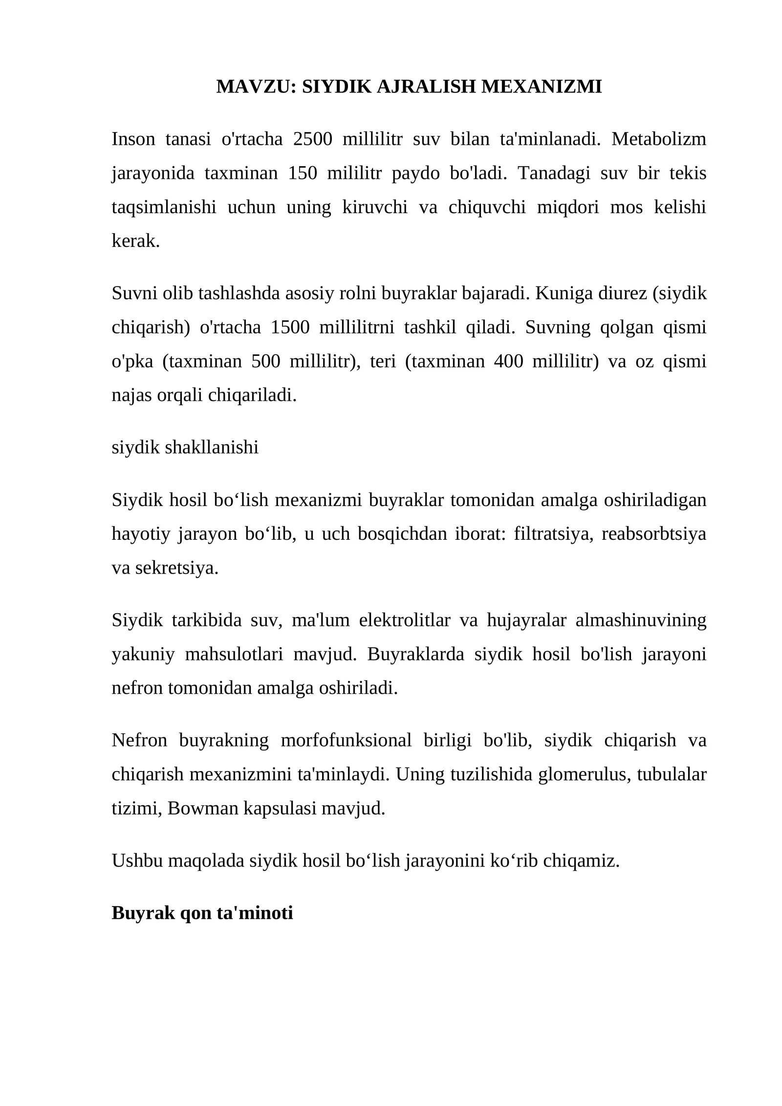 SIYDIK AJRALISH MEXANIZMI