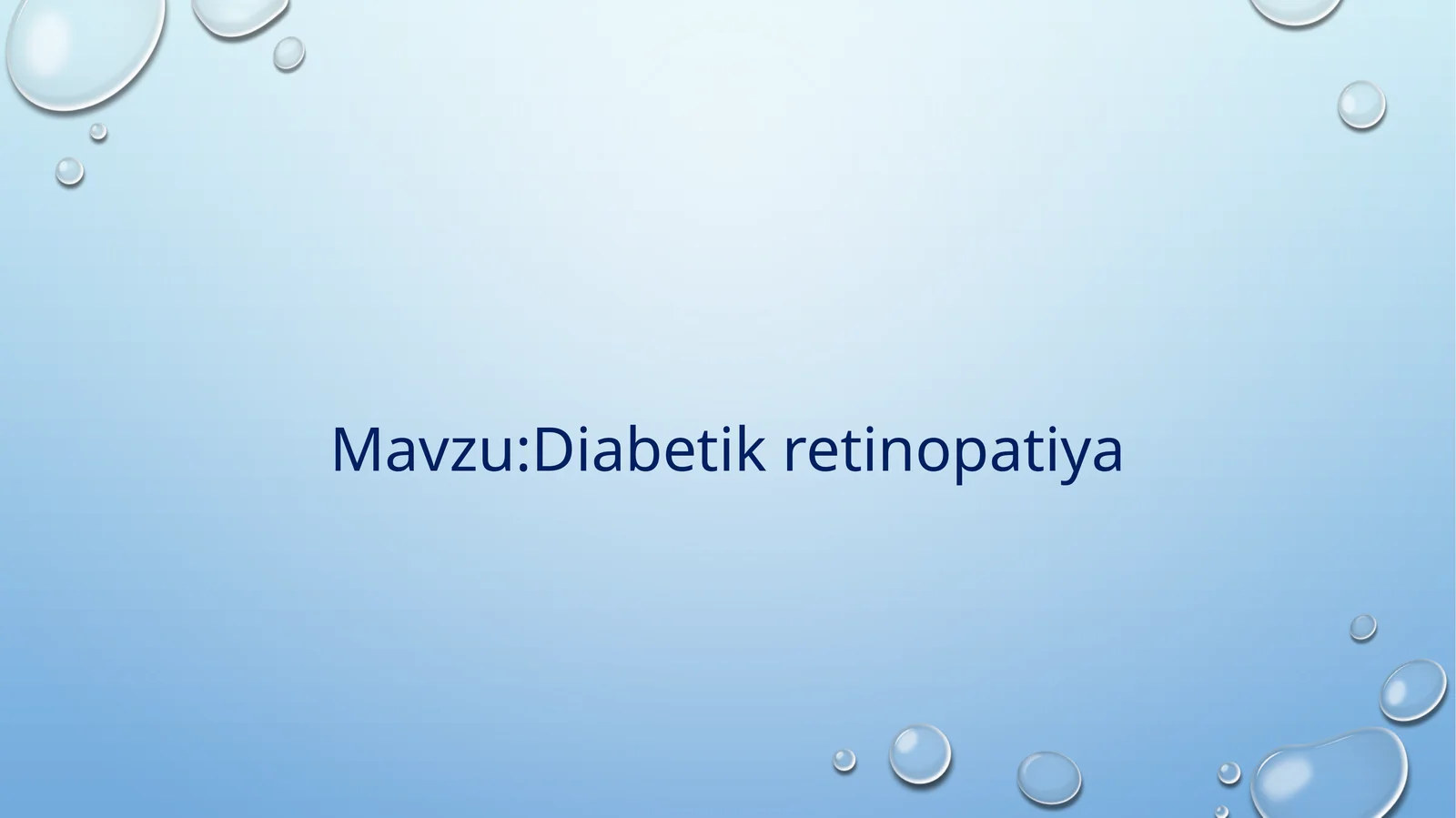 Diabetik retinopatiya