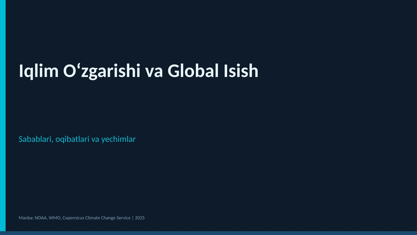 Iqlim Oʻzgarishi va Global Isish
