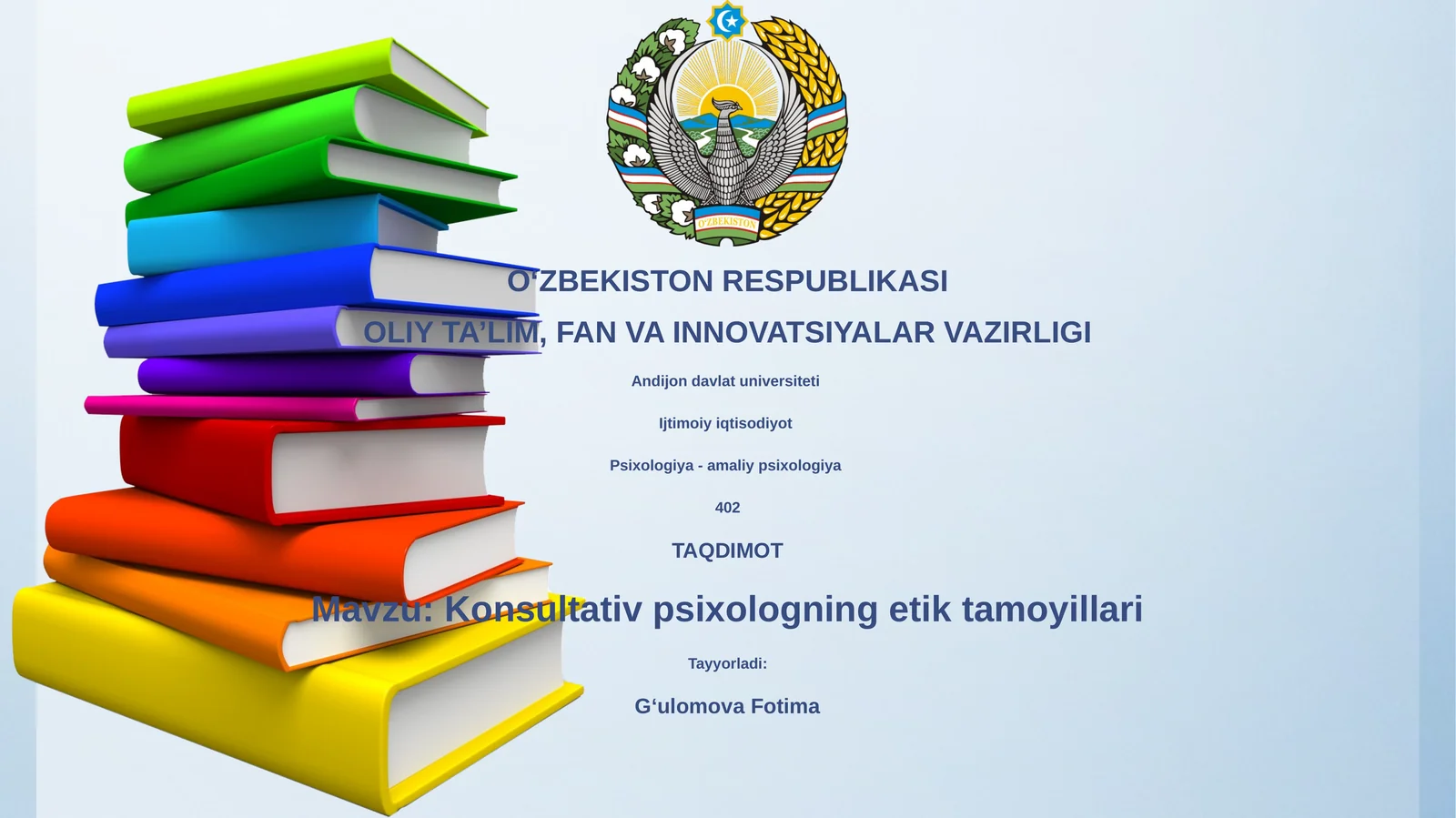 Konsultativ psixologning etik tamoyillari