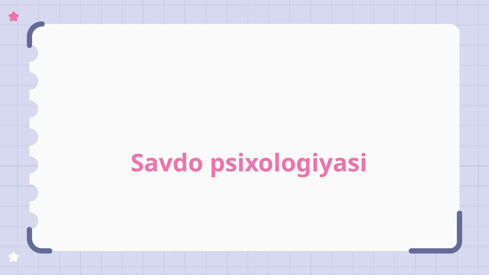Savdo psixologiyasiga kirish