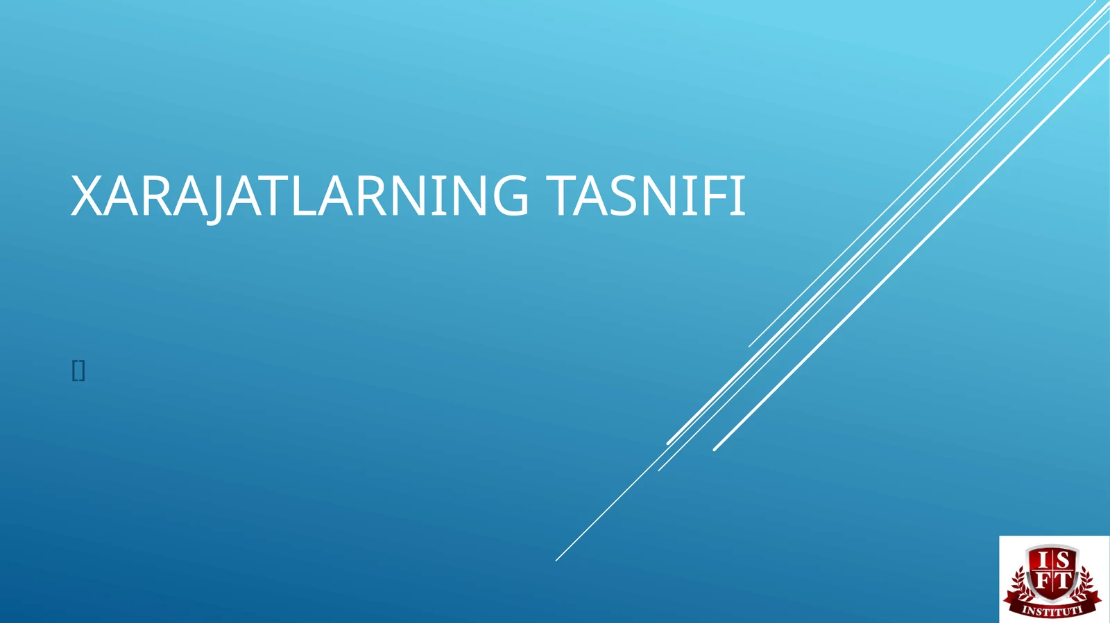 Xarajatlarning tasnifi