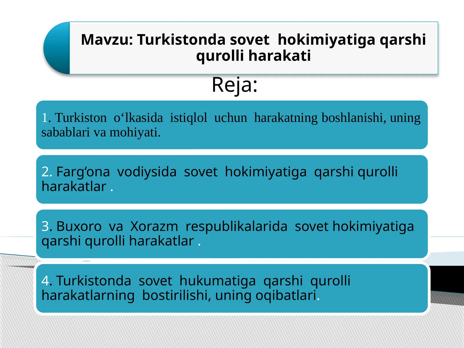 Turkistonda sovet  hokimiyatiga qarshi qurolli harakati