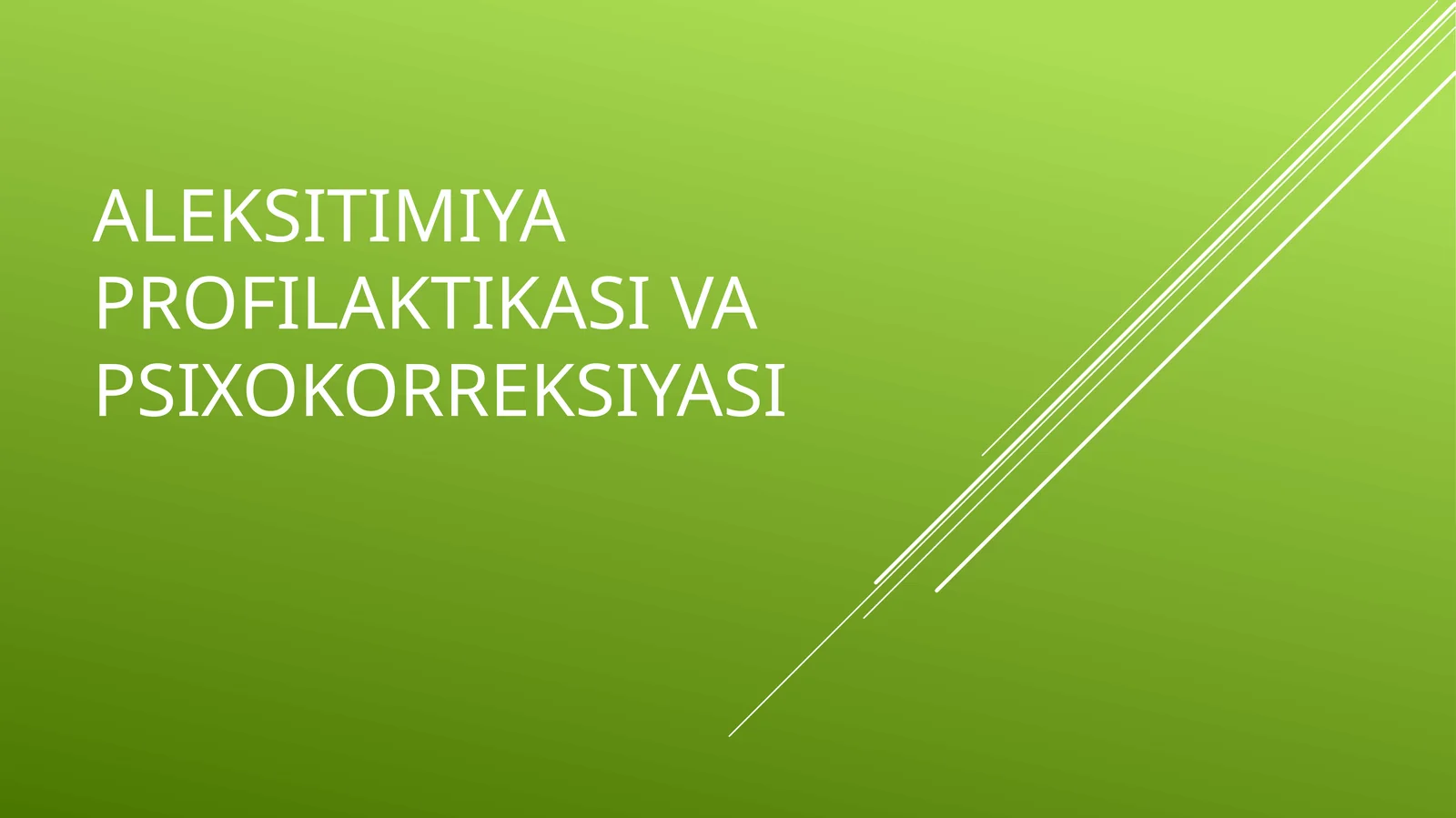aleksitimiya profilaktikasi va psixokorreksiyasi