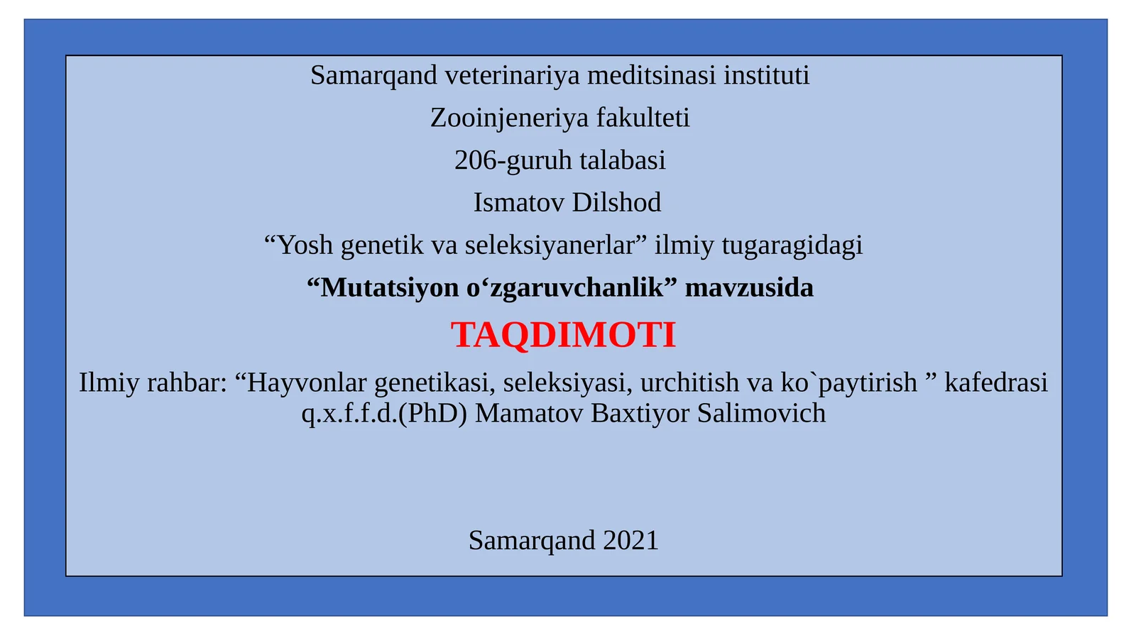 Mutatsiyono‘zgaruvchanlik