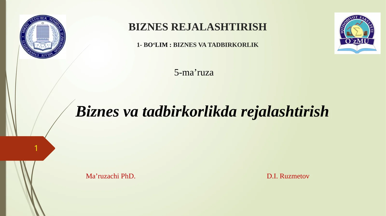 Biznes va tadbirkorlik darejalashtirish