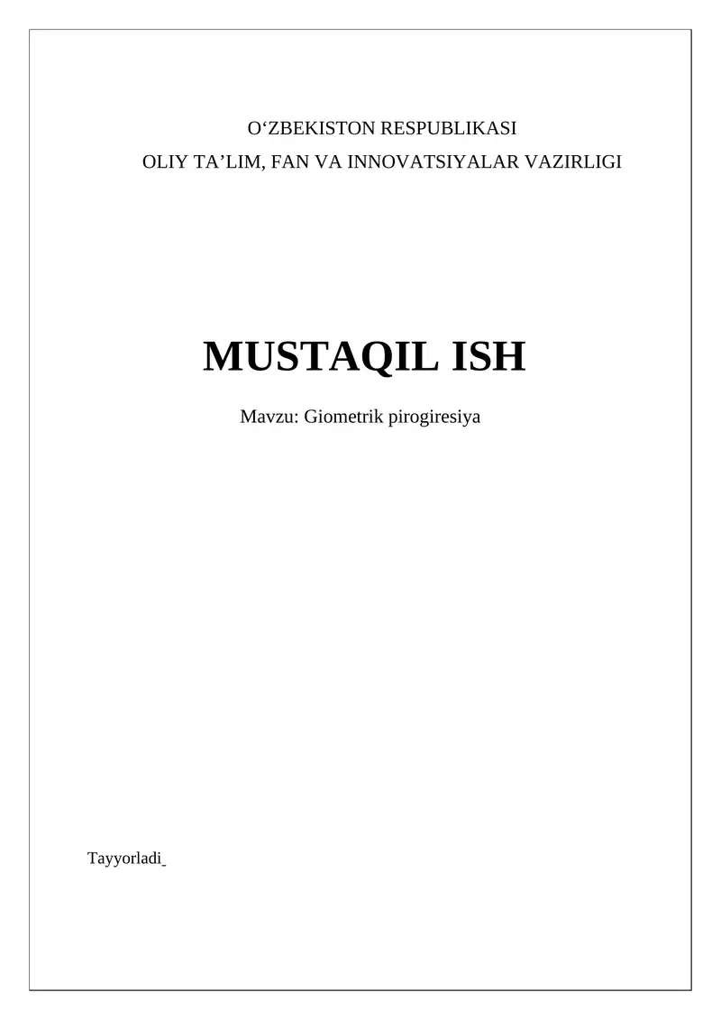 Giometrik pirogiresiya