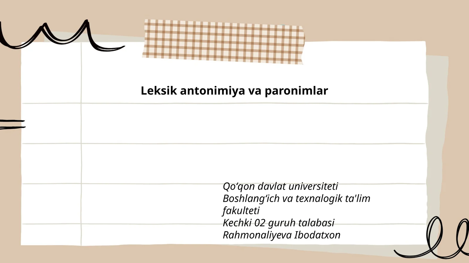 Leksik antonimiya va paronimlar