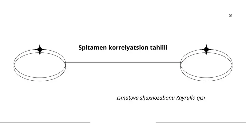 Spitamen korrelyatsion tahlili