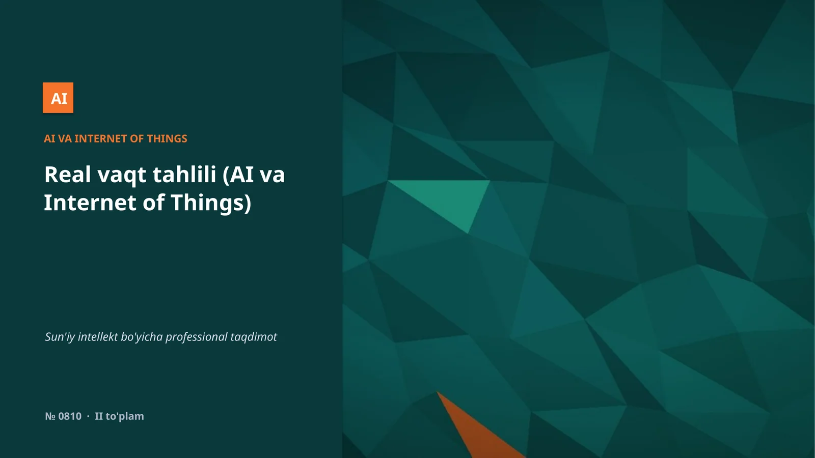 Real vaqt tahlili (AI va Internet of Things)
