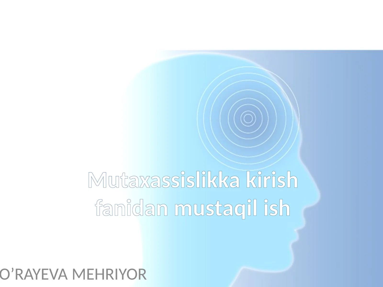 XOTIRANI KUCHAYTIRISH KO’Z OLDIGA KELTIRISH METODI