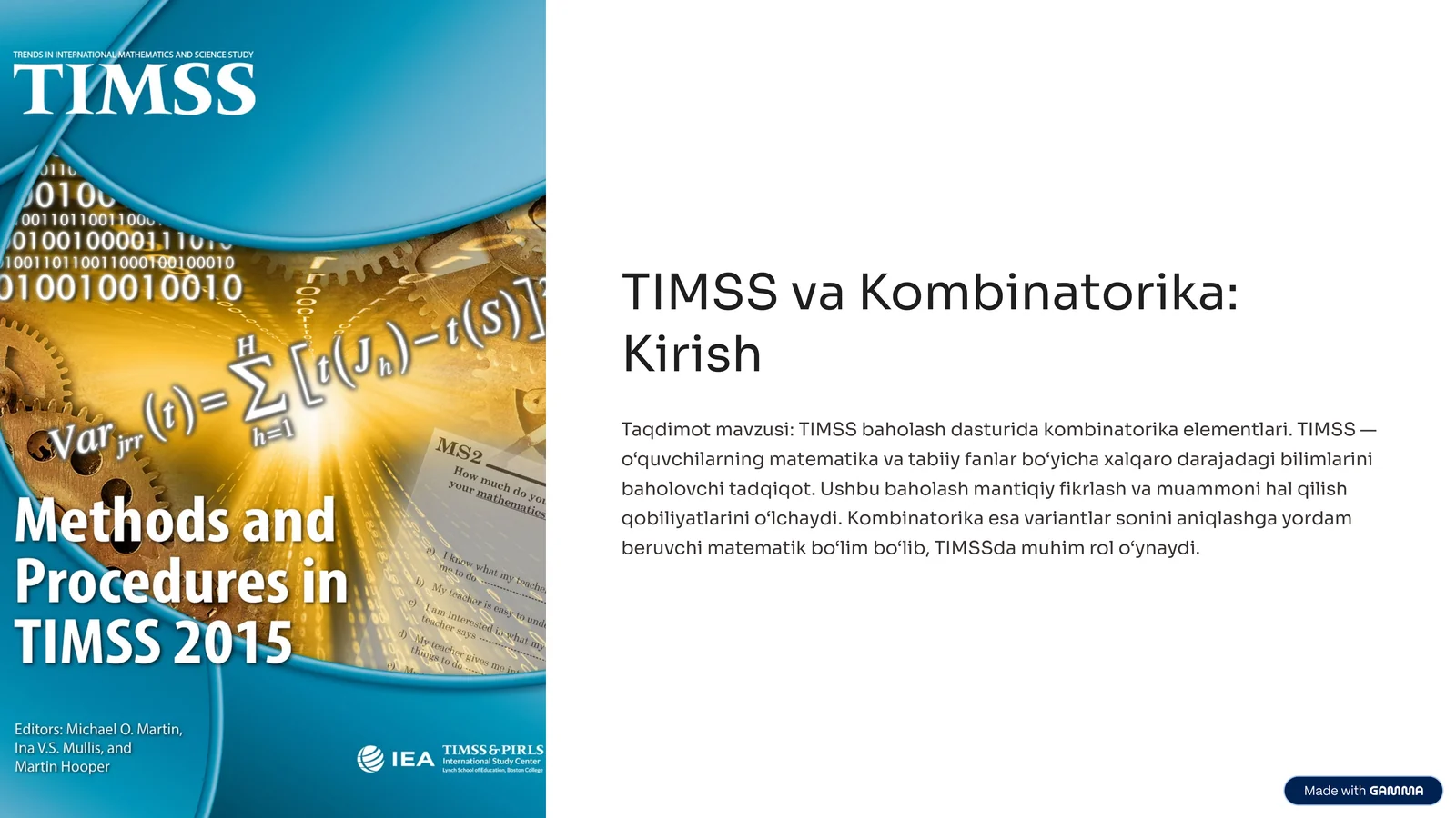 TIMSS va Kombinatorika