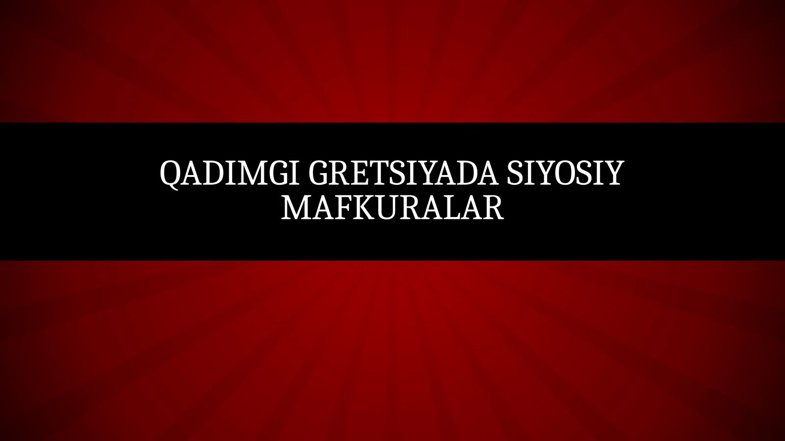 Qadimgi Gretsiyadasi siyosiy mafkuralar