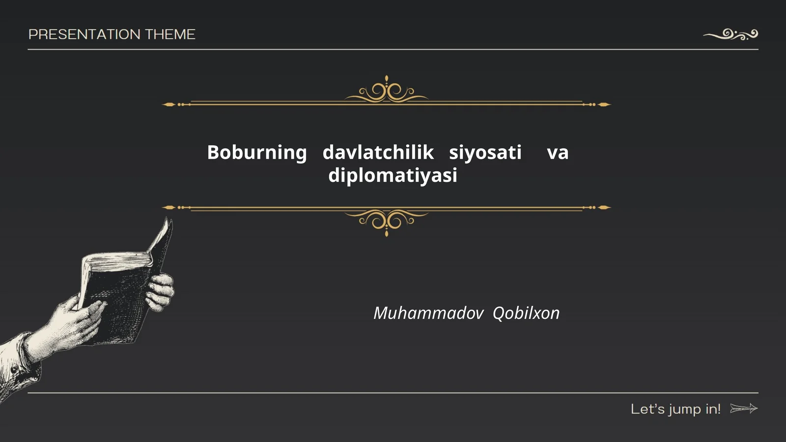 Boburning davlatchilik siyosati va diplomatiyasi