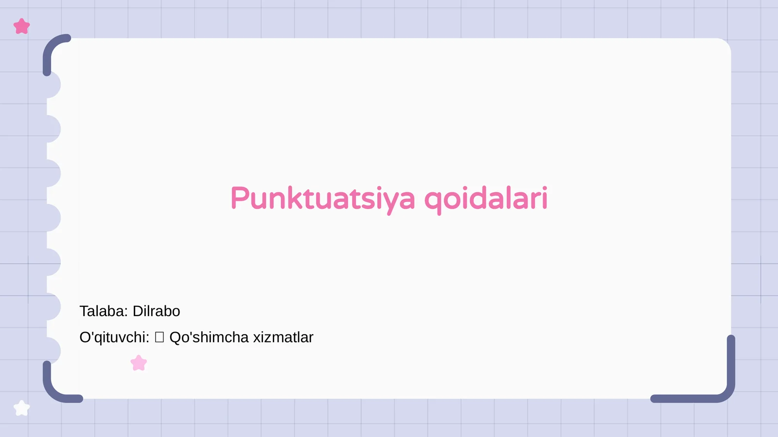Punktuatsiya qoidalari