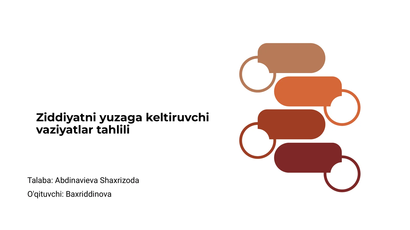 Ziddiyatni yuzaga keltiruvchi vaziyatlar tahlili