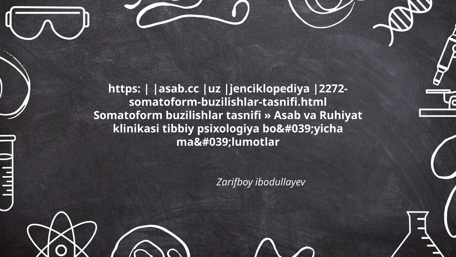 Somatoform buzilishlar tasnifi