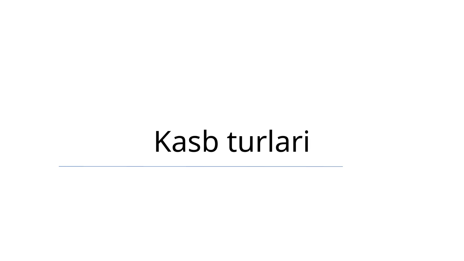 Kasb turlari