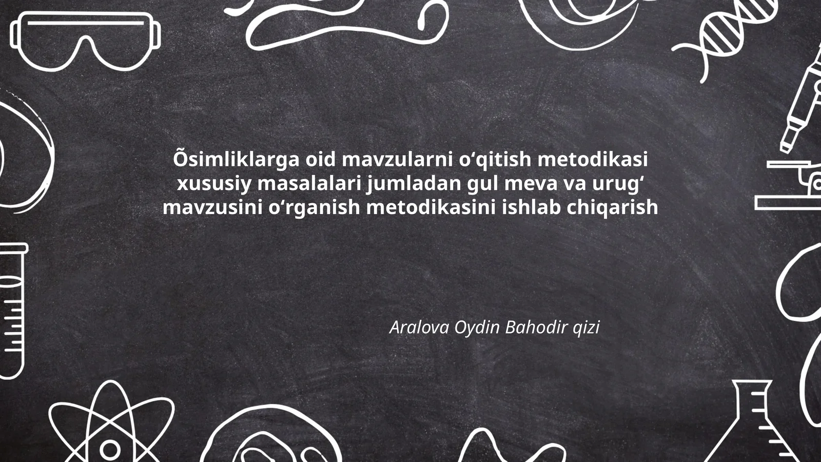 Gul meva va urugʻ mavzusini oʻrganish metodikasi