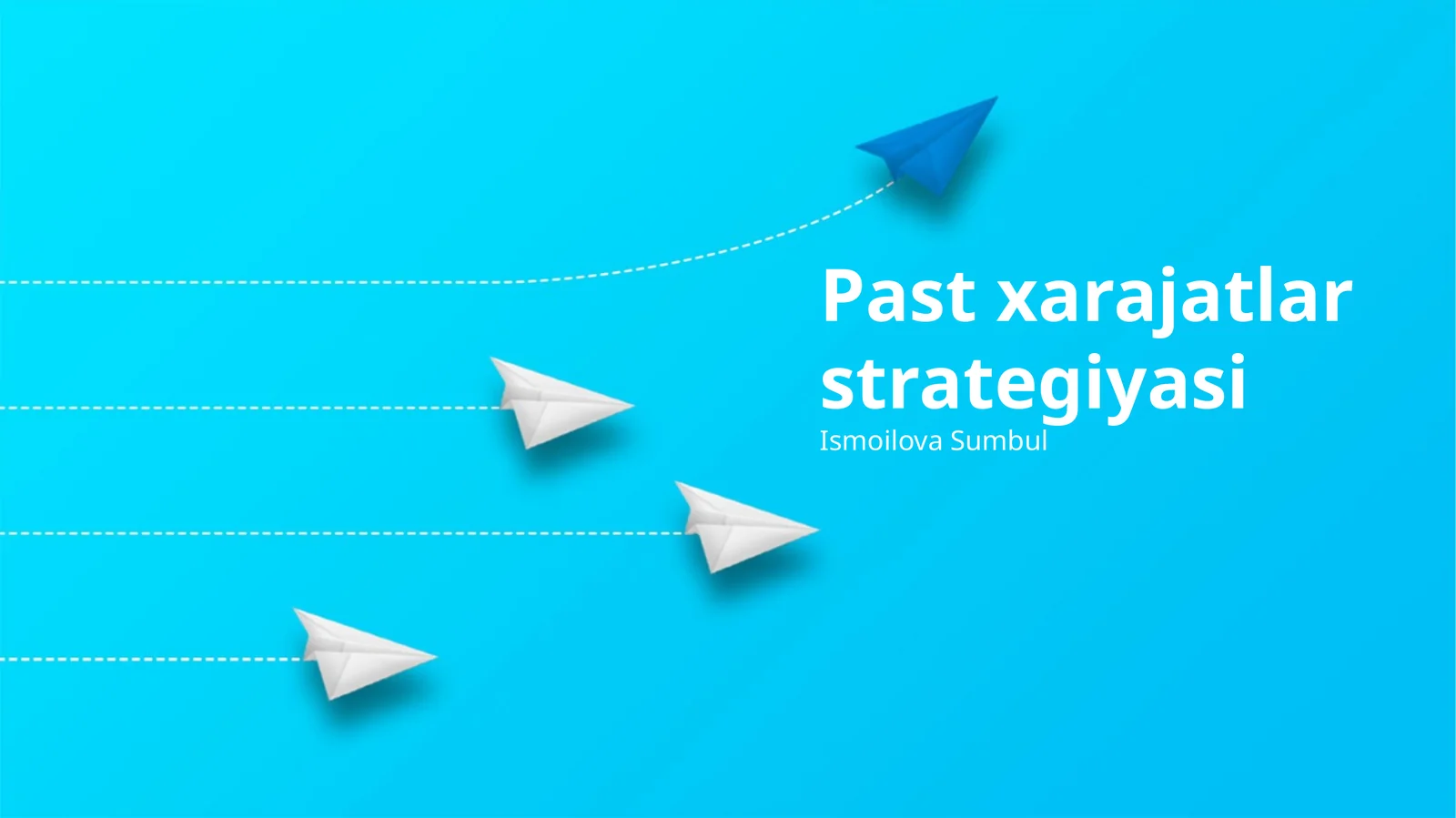 Past xarajatlar strategiyasi