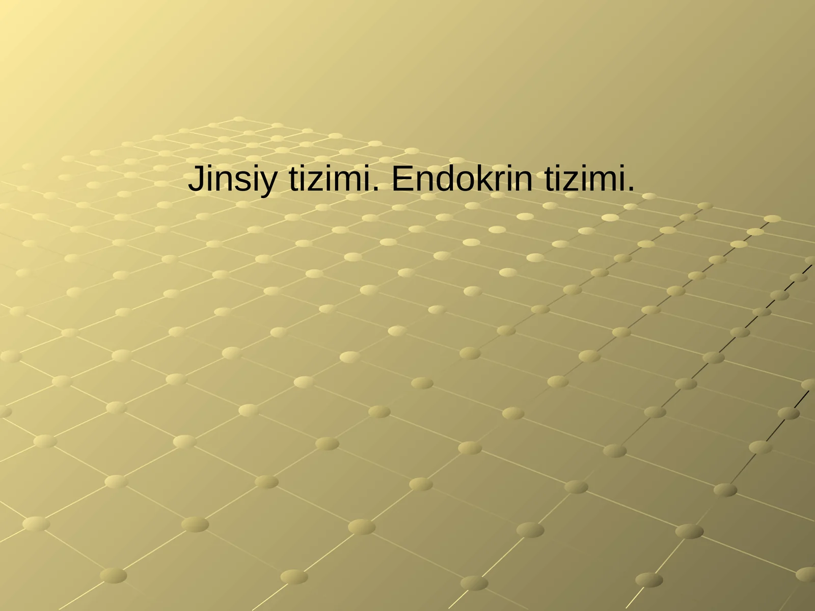 Jinsiy tizimi va endokrin tizimi