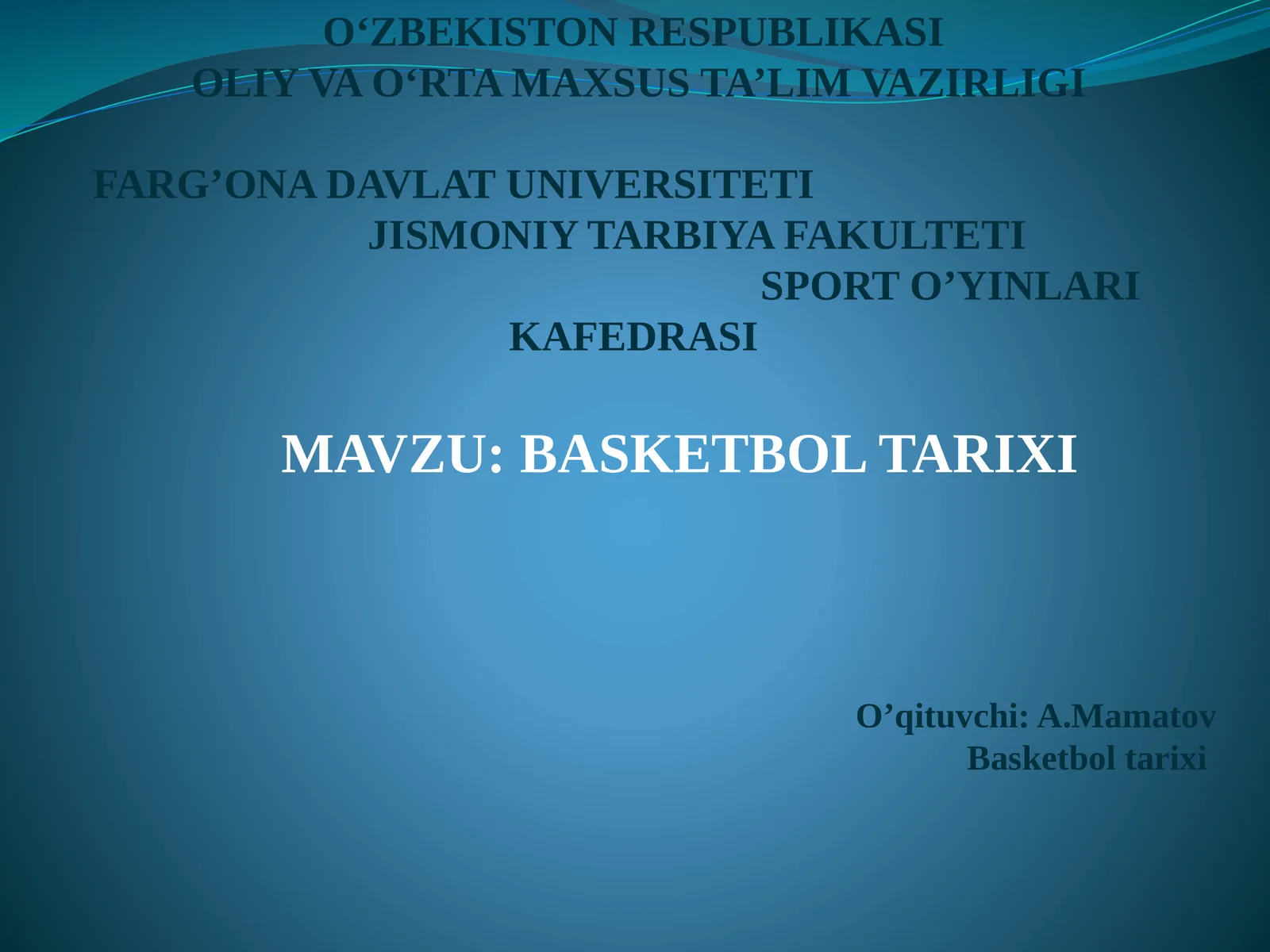 BASKETBOL TARIXI