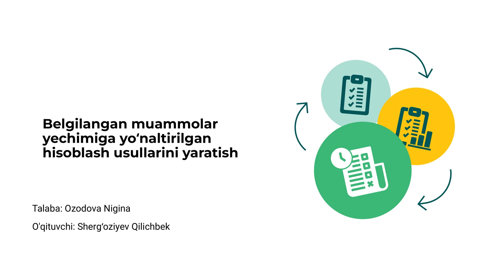 Talaba: Ozodova Nigina