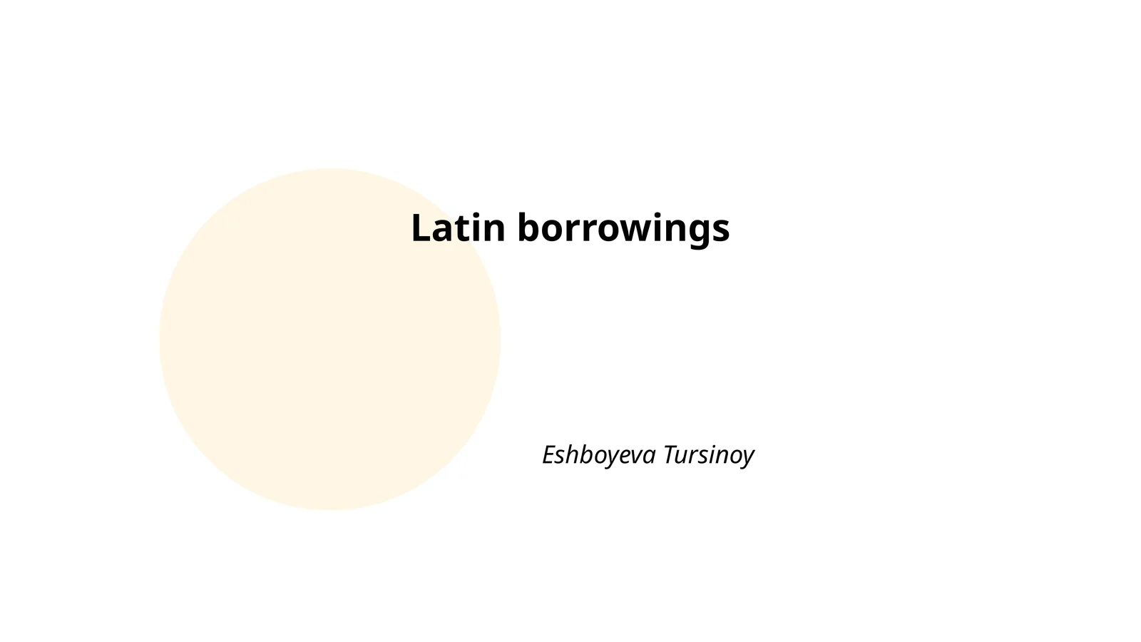 Latin borrowings