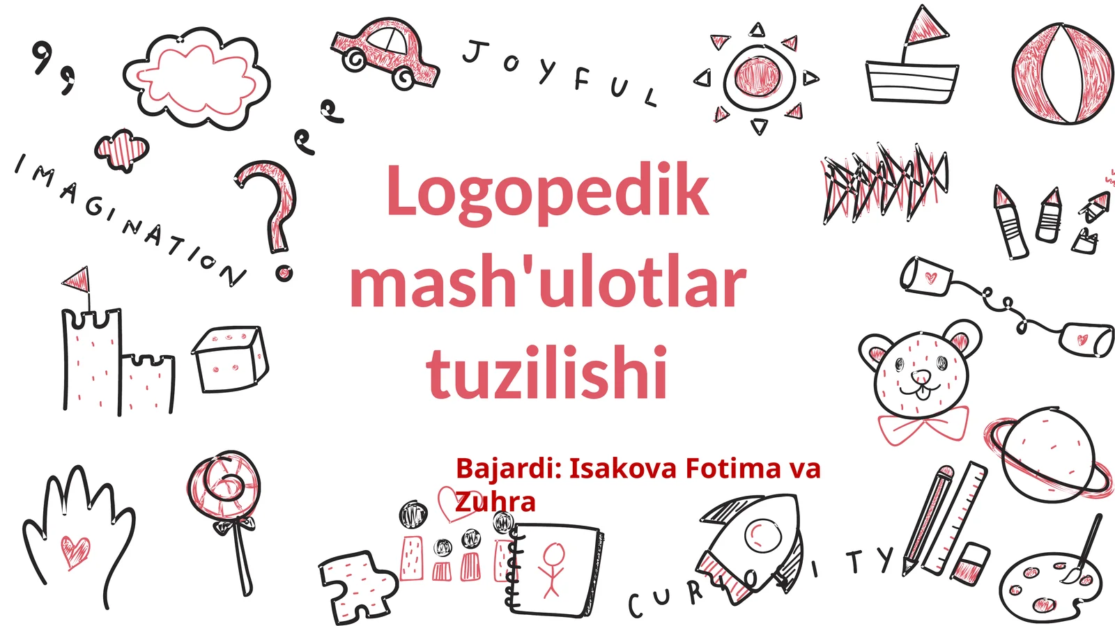 Logopedik mashg'ulot tuzilishi