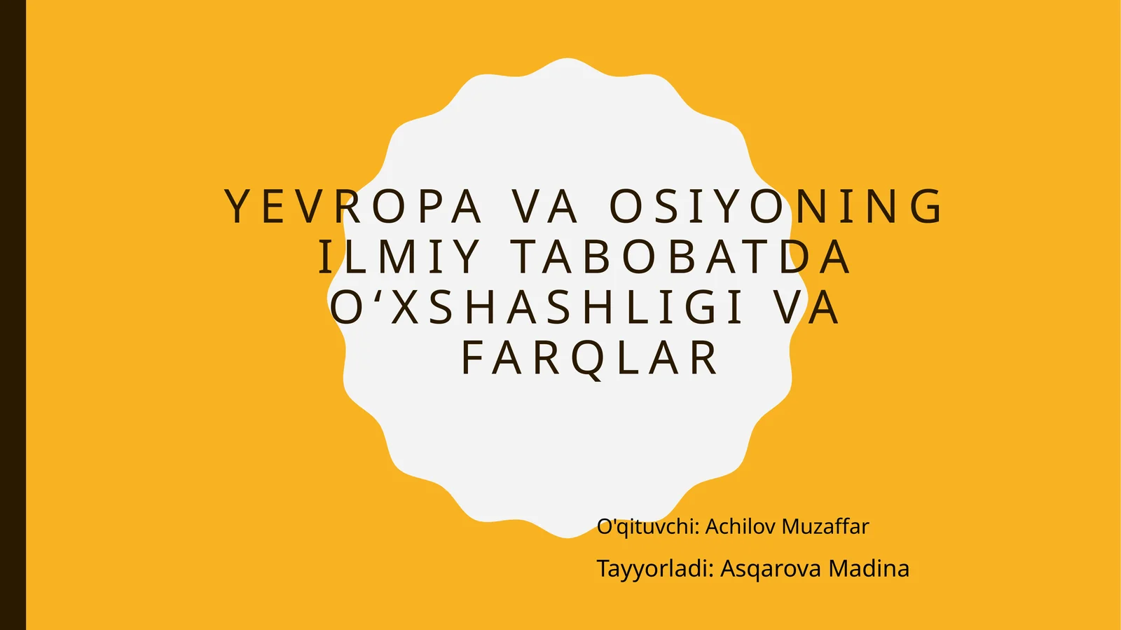 Yevropava Osiyoning ilmiy tabobatda o‘xshashligi va farqlar