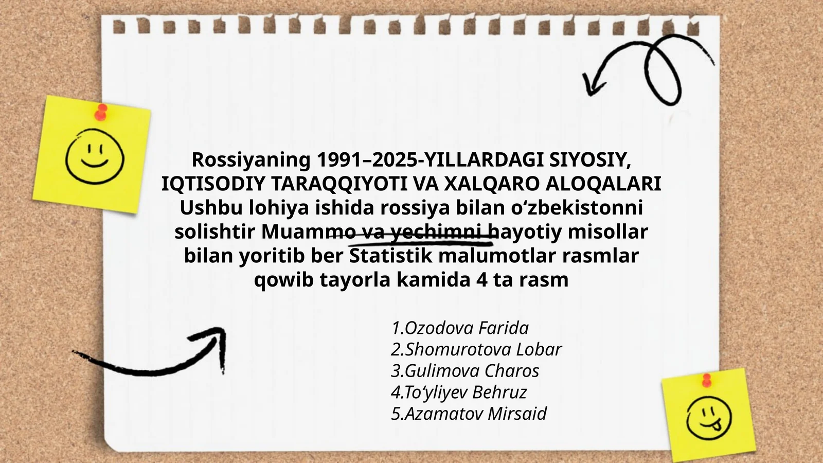 Rossiyaning 1991–2025-YILLARDAGI SIYOSIY, IQTISODIY TARAQQIYOTI VA XALQARO ALOQALARI
