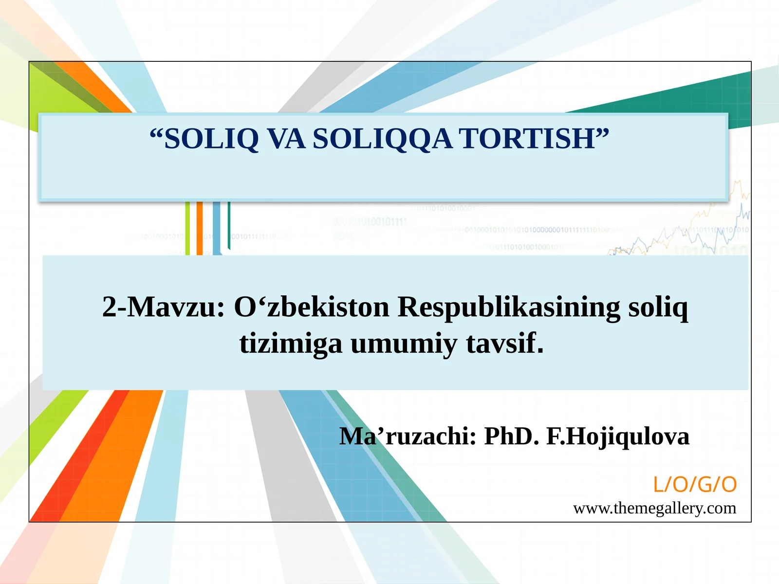 O‘zbekiston Respublikasining soliq tizimiga umumiy tavsif