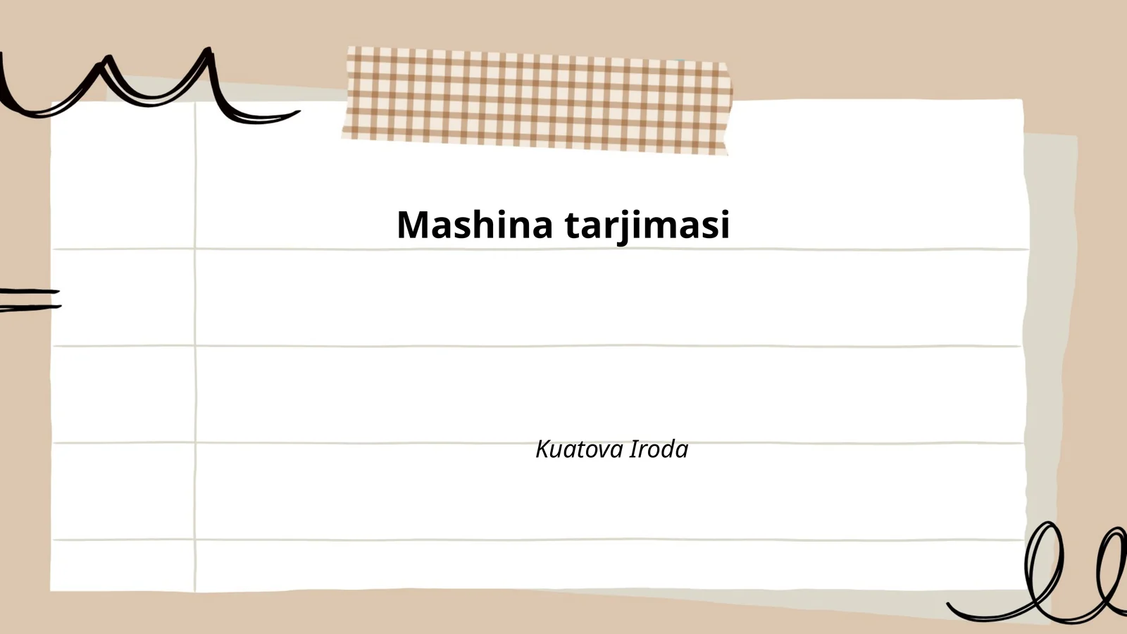 Mashina tarjimasi
