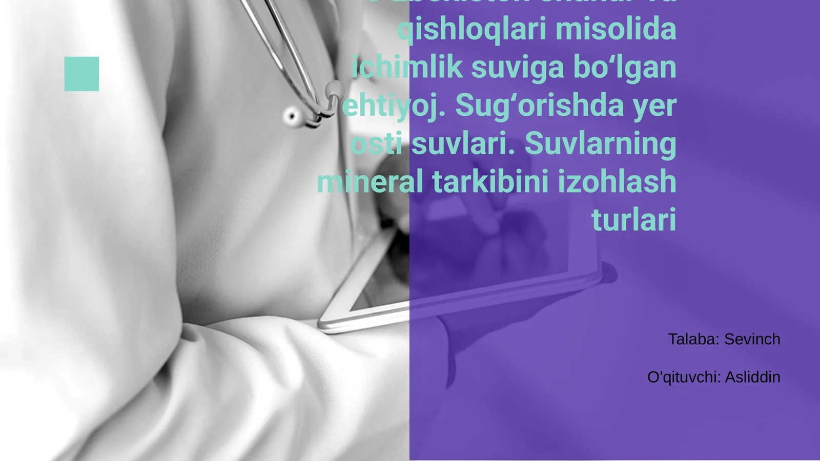 Ichimlik suviga boʻlgan ehtiyoj