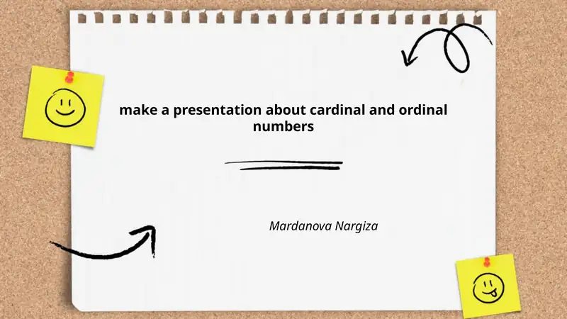 Presentation about Cardinal and Ordinal Numbers