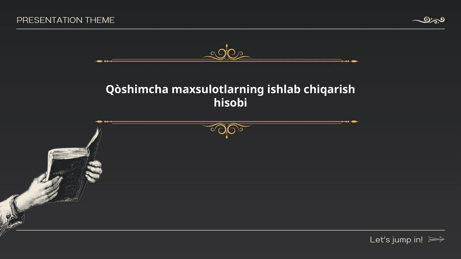 Qòshimcha maxsulotlarning ishlab chiqarish hisobi