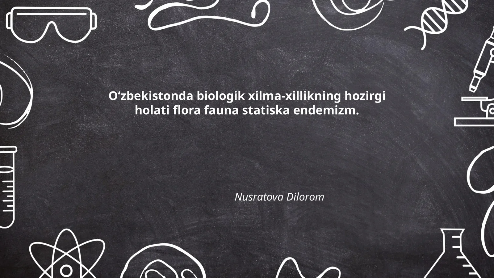 Oʻzbekistonda biologik xilma-xillikning hozirgi holati flora fauna statiska endemizm